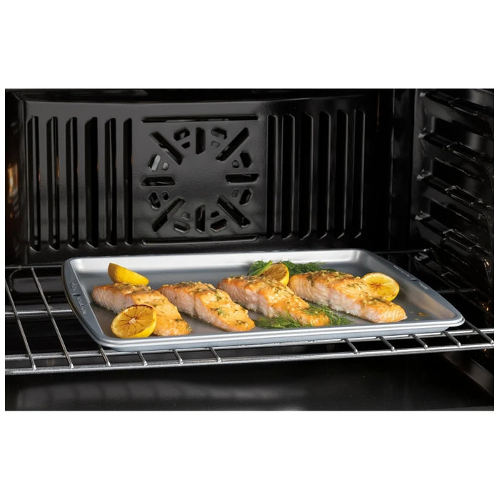 GE JKS5000DVBB Single Wall Oven, 27 inch Exterior Width, True Convection, Self Clean, 4.3 cu. ft. Capacity, Air Fry, Black colour