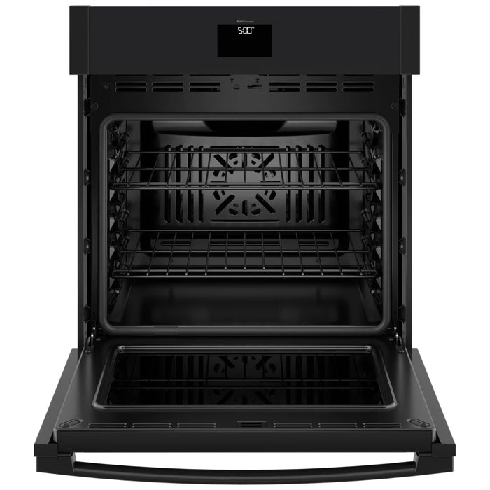 GE JKS5000DVBB Single Wall Oven, 27 inch Exterior Width, True Convection, Self Clean, 4.3 cu. ft. Capacity, Air Fry, Black colour
