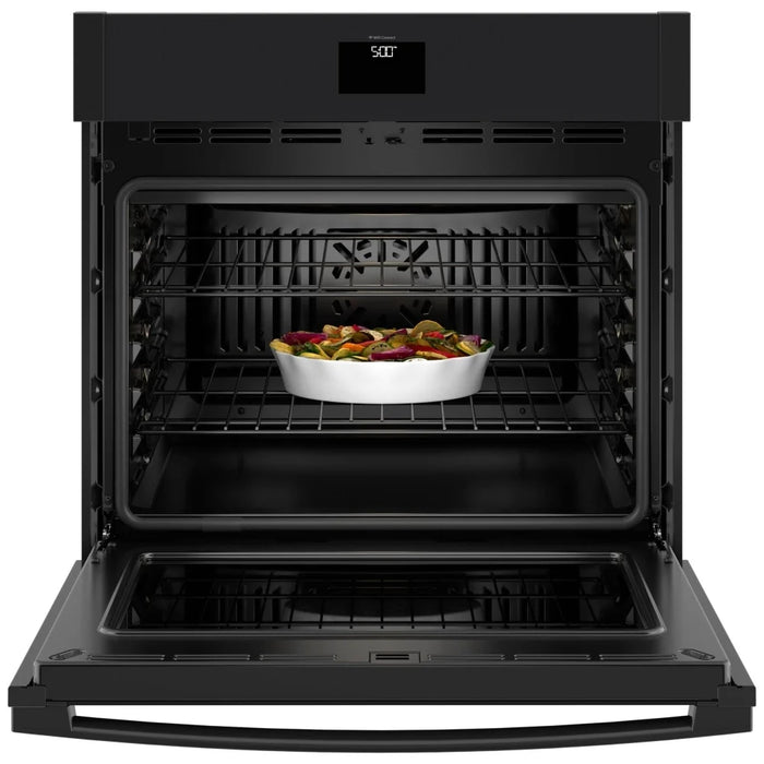 GE JTS5000DVBB Single Wall Oven, 30 inch Exterior Width, Convection, Self Clean, 5 cu. ft. Capacity, Temperature Probe, Wifi Enabled, Air Fry, Black colour