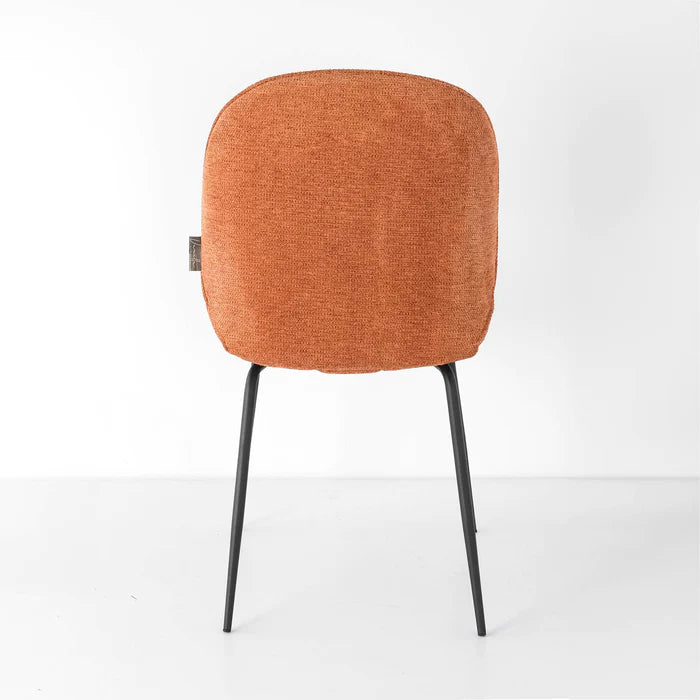 Ottolo Ginger Accent Dining Chair in Rouge fabric, model KJC020, front view.