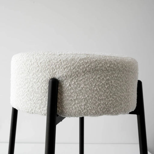 Hampton Boucle White Counter Stool, a stylish and modern seating option for kitchens or bars, item KJC2098-WHT.