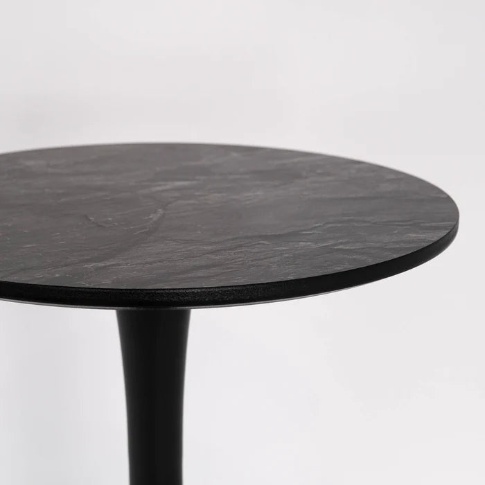 [Coming Soon] Tulip Black Marble Side Table - KJST-001-BLKMARB