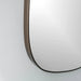 Luna Deep Brass Asymmetrical Mirror, 27.5x35.5 inches KM1733-BRONZE: Modern asymmetrical brass mirror with deep frame in bronze finish.