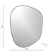 Luna Deep Brass Asymmetrical Mirror in Bronze finish, measuring 27.5x35.5 inches.