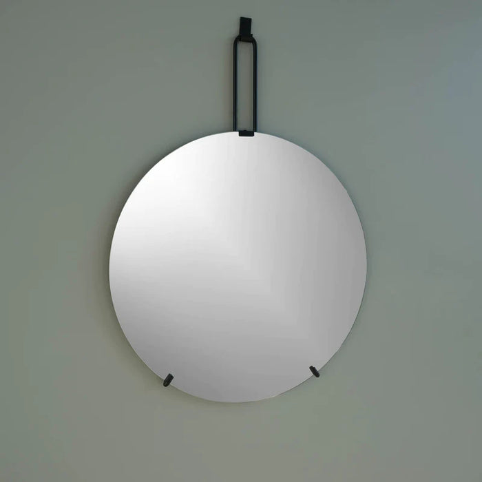 Finn Mirror in black with dimensions 24x32 inches.