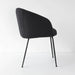 Avenue Black Accent Dining Chair - LC-23002-BLK: Modern black dining chair with stylish accent details.