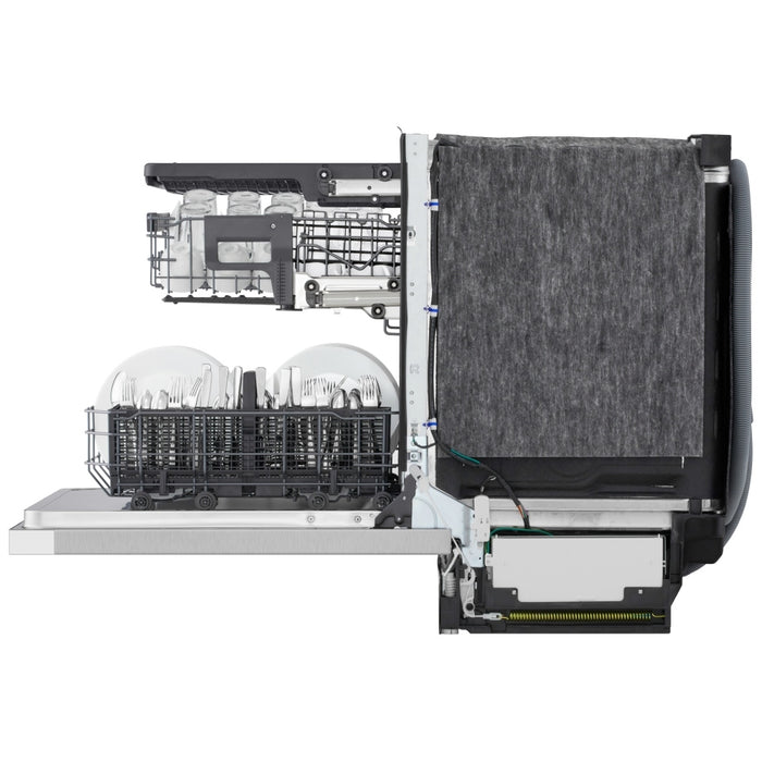LG LDNPQ445S Dishwasher, 24 inch Exterior Width, 46 dB Decibel Level, Fully Integrated, Stainless Interior, 5 Wash Cycles, 16 Capacity (Place Settings), 3 Loading Racks, Wifi Enabled, Stainless Steel colour