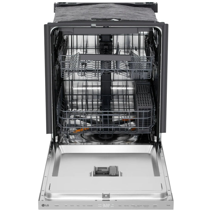 LG LDNPQ445S Dishwasher, 24 inch Exterior Width, 46 dB Decibel Level, Fully Integrated, Stainless Interior, 5 Wash Cycles, 16 Capacity (Place Settings), 3 Loading Racks, Wifi Enabled, Stainless Steel colour