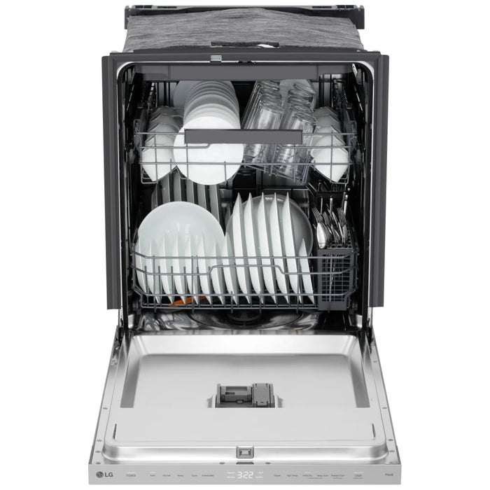 LG LDNPQ445S Dishwasher, 24 inch Exterior Width, 46 dB Decibel Level, Fully Integrated, Stainless Interior, 5 Wash Cycles, 16 Capacity (Place Settings), 3 Loading Racks, Wifi Enabled, Stainless Steel colour