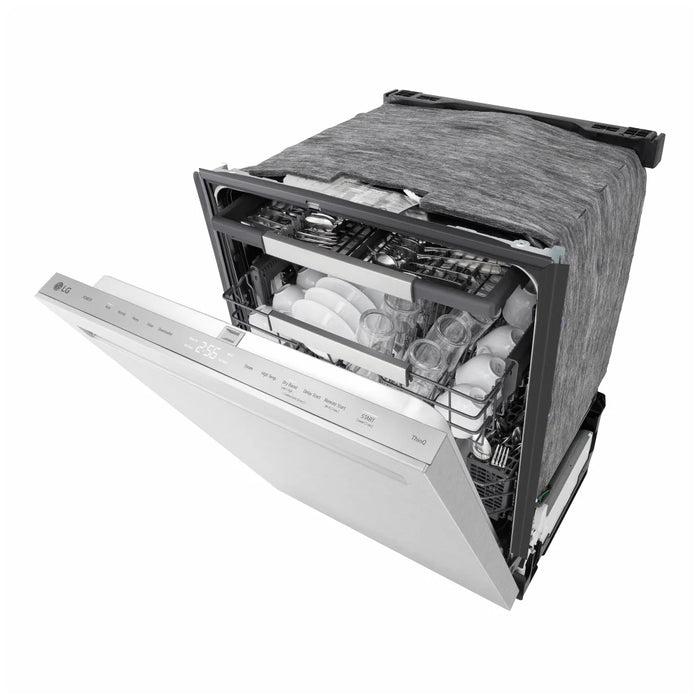 LG LDNPQ555S Dishwasher, 24 inch Exterior Width, 46 dB Decibel Level, Fully Integrated, Stainless Interior, 5 Wash Cycles, 16 Capacity (Place Settings), 3 Loading Racks, Wifi Enabled, Stainless Steel colour