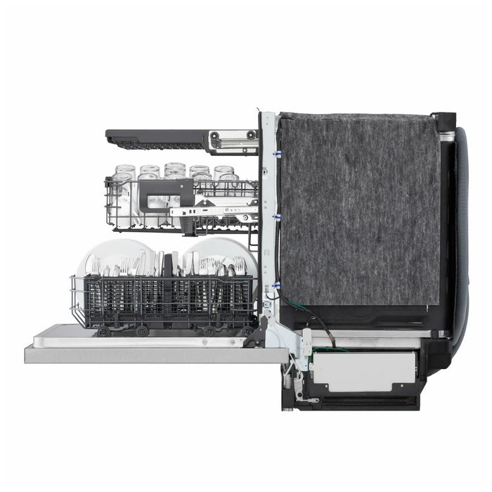 LG LDNPQ555S Dishwasher, 24 inch Exterior Width, 46 dB Decibel Level, Fully Integrated, Stainless Interior, 5 Wash Cycles, 16 Capacity (Place Settings), 3 Loading Racks, Wifi Enabled, Stainless Steel colour