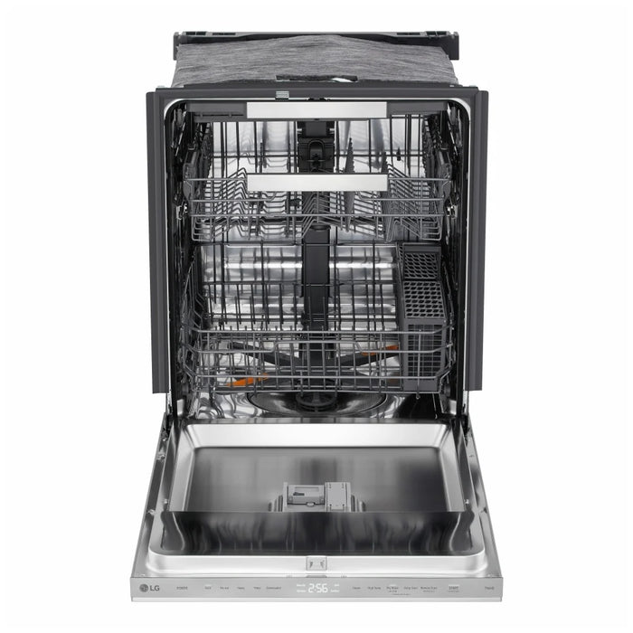 LG LDNPQ555S Dishwasher, 24 inch Exterior Width, 46 dB Decibel Level, Fully Integrated, Stainless Interior, 5 Wash Cycles, 16 Capacity (Place Settings), 3 Loading Racks, Wifi Enabled, Stainless Steel colour
