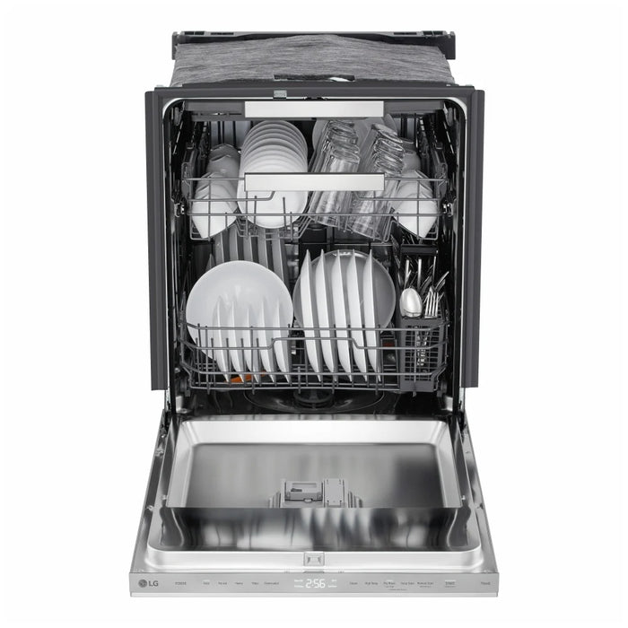 LG LDNPQ555S Dishwasher, 24 inch Exterior Width, 46 dB Decibel Level, Fully Integrated, Stainless Interior, 5 Wash Cycles, 16 Capacity (Place Settings), 3 Loading Racks, Wifi Enabled, Stainless Steel colour