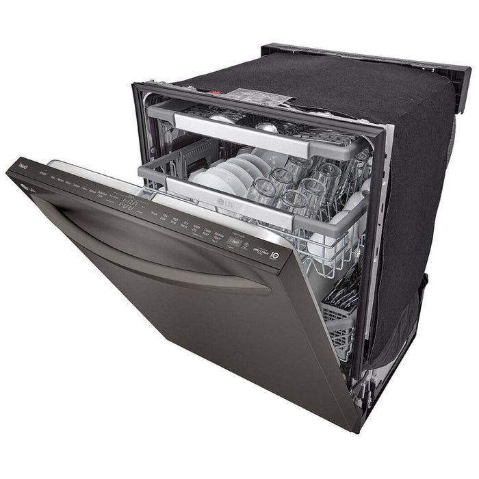 LG LDTH7972D Dishwasher, 24 inch Exterior Width, 42 dB Decibel Level, Fully Integrated, Stainless Steel (Interior), 10 Wash Cycles, 15 Capacity (Place Settings), Black Stainless Steel colour Interior Light, Glide Rail, Dynamic Heat Dry, TrueSteam