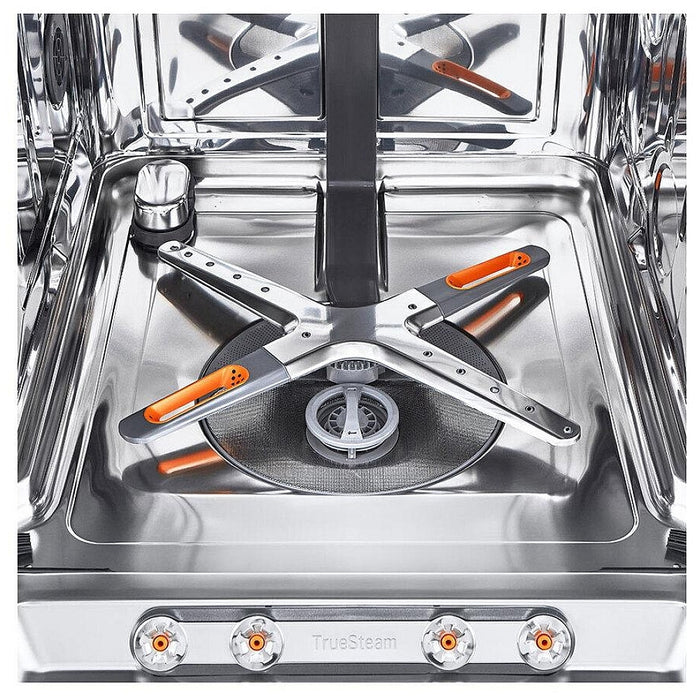 LG LDTH7972D Dishwasher, 24 inch Exterior Width, 42 dB Decibel Level, Fully Integrated, Stainless Steel (Interior), 10 Wash Cycles, 15 Capacity (Place Settings), Black Stainless Steel colour Interior Light, Glide Rail, Dynamic Heat Dry, TrueSteam