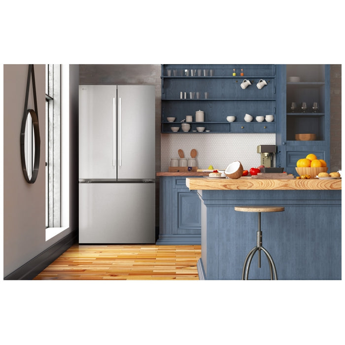 LG LF25H6200S French Door Refrigerator, 33 inch Width, 25.1 cu. ft. Capacity, Ice Dispenser (Freezer Located), ENERGY STAR Certified, Stainless Steel colour