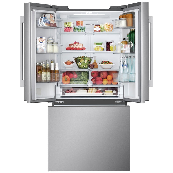 LG LF25H6200S French Door Refrigerator, 33 inch Width, 25.1 cu. ft. Capacity, Ice Dispenser (Freezer Located), ENERGY STAR Certified, Stainless Steel colour