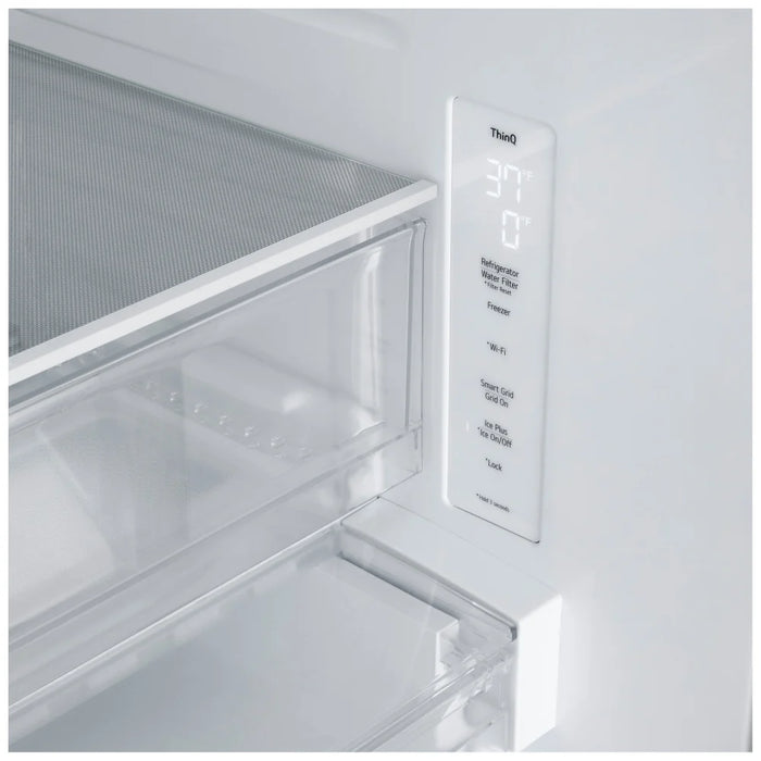 LG LF25H6200S French Door Refrigerator, 33 inch Width, 25.1 cu. ft. Capacity, Ice Dispenser (Freezer Located), ENERGY STAR Certified, Stainless Steel colour