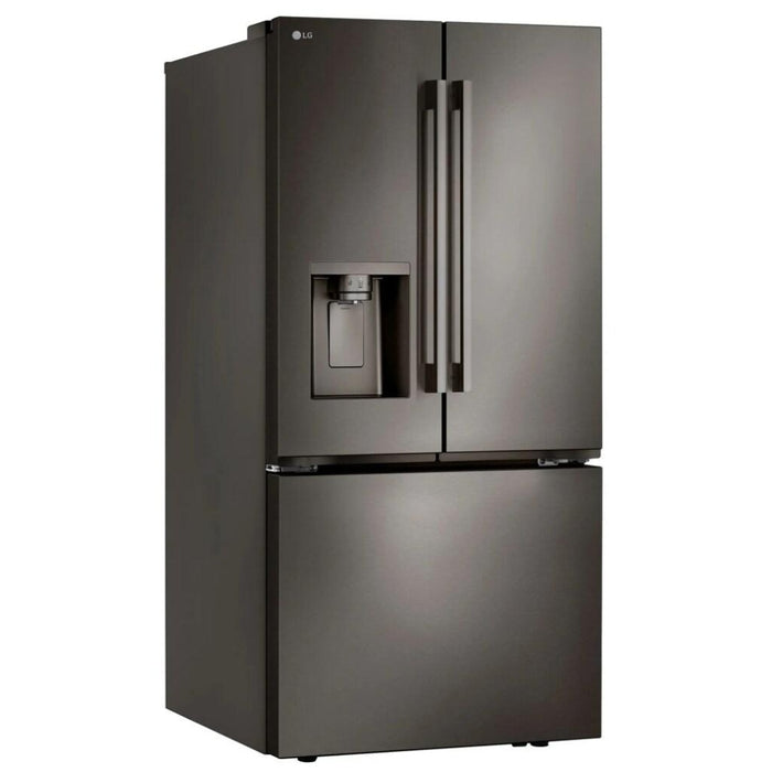 LG LF25H6330D French Door Refrigerator, 33 inch Width, 24.5 cu. ft. Capacity, Water Dispenser (Exterior), Ice Dispenser (Thru Door), ENERGY STAR Certified, Black Stainless Steel colour, PrintProof™ Finish, SmartDiagnosis™