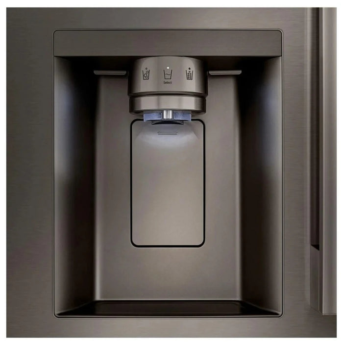 LG LF25H6330D French Door Refrigerator, 33 inch Width, 24.5 cu. ft. Capacity, Water Dispenser (Exterior), Ice Dispenser (Thru Door), ENERGY STAR Certified, Black Stainless Steel colour, PrintProof™ Finish, SmartDiagnosis™