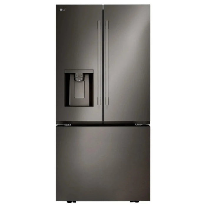LG LF25H6330D French Door Refrigerator, 33 inch Width, 24.5 cu. ft. Capacity, Water Dispenser (Exterior), Ice Dispenser (Thru Door), ENERGY STAR Certified, Black Stainless Steel colour, PrintProof™ Finish, SmartDiagnosis™