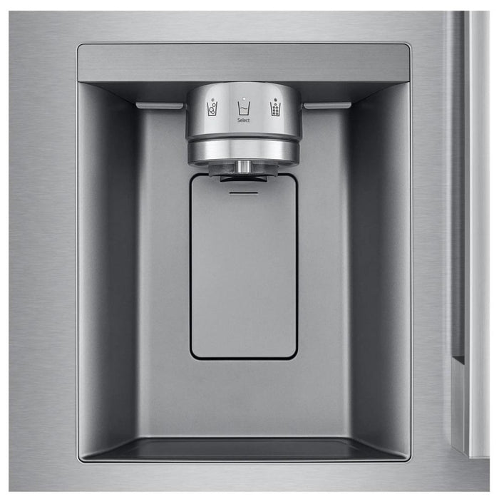 LG LF25H6330S French Door Refrigerator, 33 inch Width, 25 cu. ft. Capacity, Water Dispenser (Exterior), Ice Dispenser (Thru Door), ENERGY STAR Certified, Stainless Steel colour, SmartDiagnosis™, Standard-Depth MAX™, ThinQ® Technology