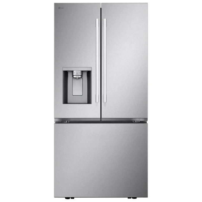 LG LF25H6330S French Door Refrigerator, 33 inch Width, 25 cu. ft. Capacity, Water Dispenser (Exterior), Ice Dispenser (Thru Door), ENERGY STAR Certified, Stainless Steel colour, SmartDiagnosis™, Standard-Depth MAX™, ThinQ® Technology
