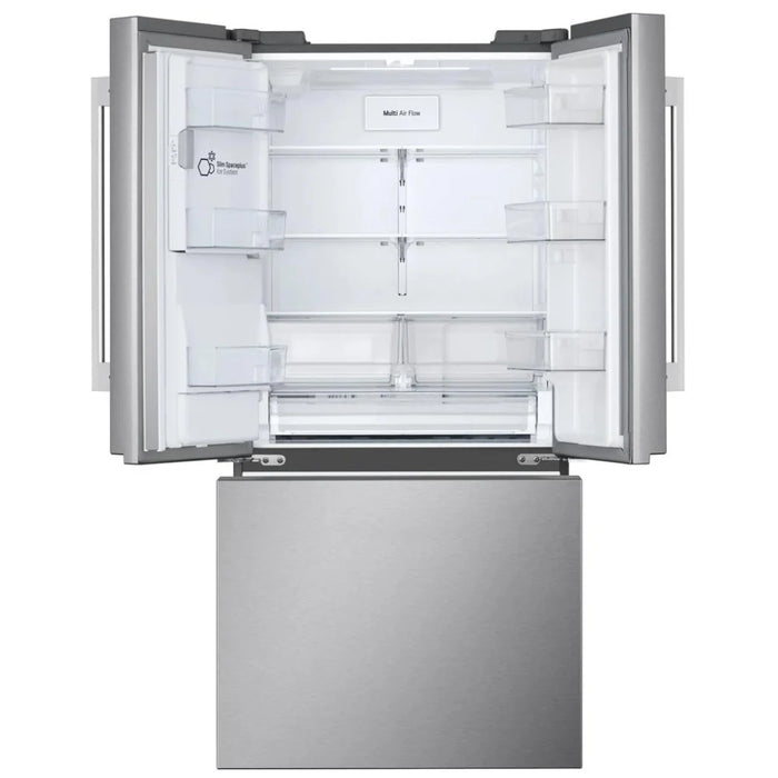 LG LF25H6330S French Door Refrigerator, 33 inch Width, 25 cu. ft. Capacity, Water Dispenser (Exterior), Ice Dispenser (Thru Door), ENERGY STAR Certified, Stainless Steel colour, SmartDiagnosis™, Standard-Depth MAX™, ThinQ® Technology