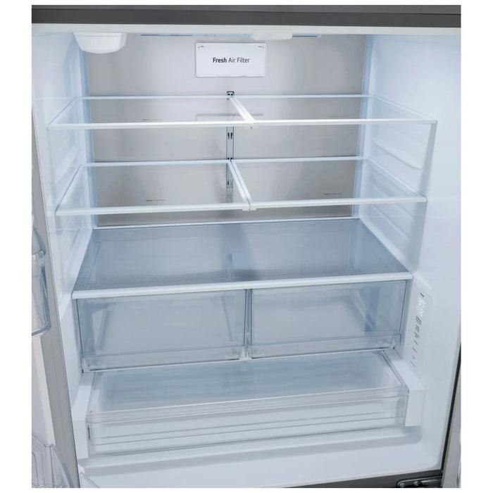 LG LF31WSH63S French Door Refrigerator, 36 inch Width, 31 cu. ft. Capacity, Water Dispenser (Exterior), Ice Dispenser (Thru Door), ENERGY STAR Certified, Stainless Steel colour