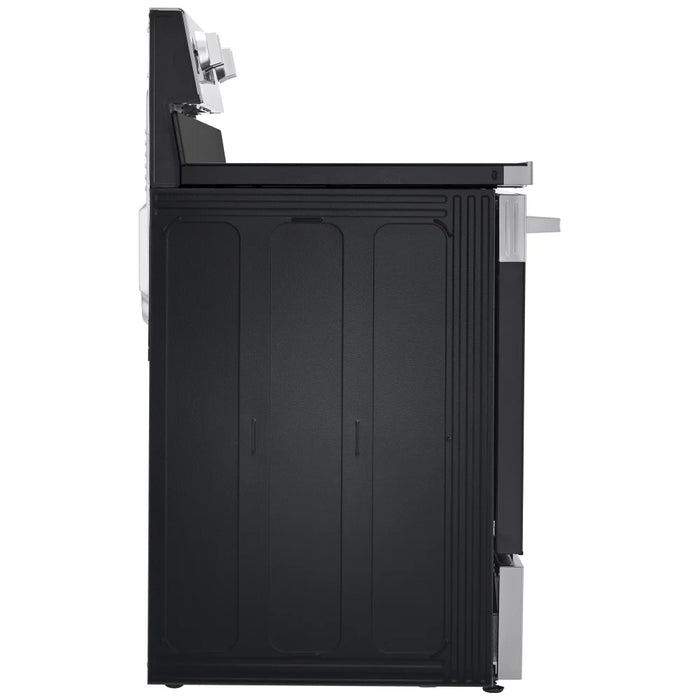 LG LREN6321VE Electric Range, 6.3 cu. ft. Capacity, 30 inch Exterior Width, True Convection, 4 Burners, Storage Drawer, Air Fry, Steam Clean, 3,200 W Highest Element, Stainless Steel colour