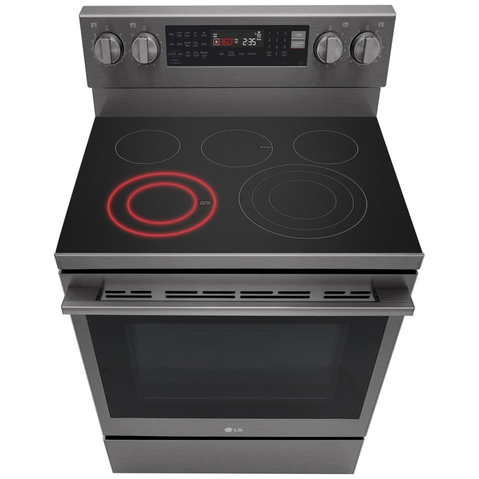 LG LREN6325ZE Electric Range, 6.3 cu. ft. Capacity, 30 inch Exterior Width, Convection, 5 Burners, Storage Drawer, Air Fry, Self Clean,