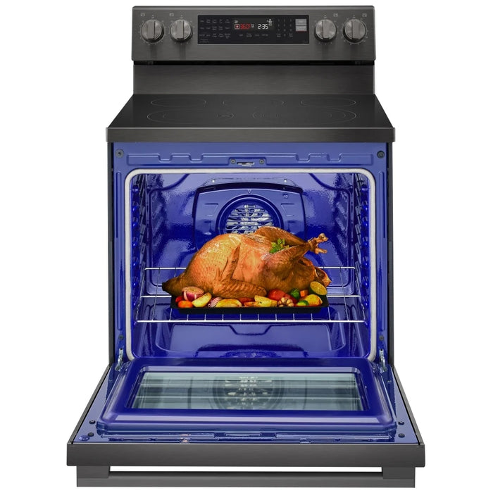 LG LREN6325ZE Electric Range, 6.3 cu. ft. Capacity, 30 inch Exterior Width, Convection, 5 Burners, Storage Drawer, Air Fry, Self Clean,