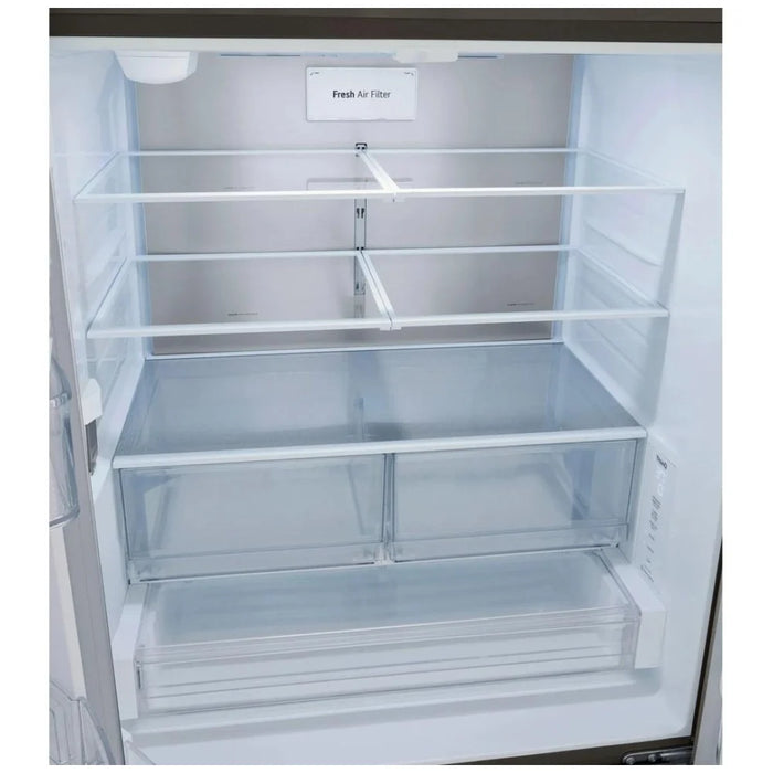 LG LRFLC2706D French Door Refrigerator, 36 inch Width, 26.5 cu. ft. Capacity, Counter Depth, Water Dispenser (Interior), Ice Dispenser (Freezer Located), ENERGY STAR Certified