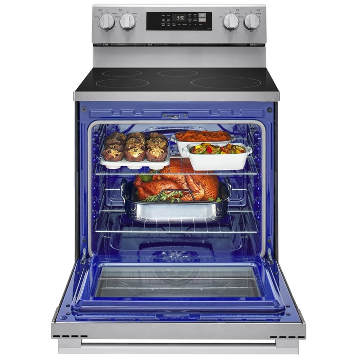 LG LRIN6323YE Induction Range, 6.3 cu. ft. Capacity, 30 inch Exterior Width, Convection, 4 Burners, Storage Drawer, Air Fry, Self Clean, 3,900 W Highest Element, Stainless Steel