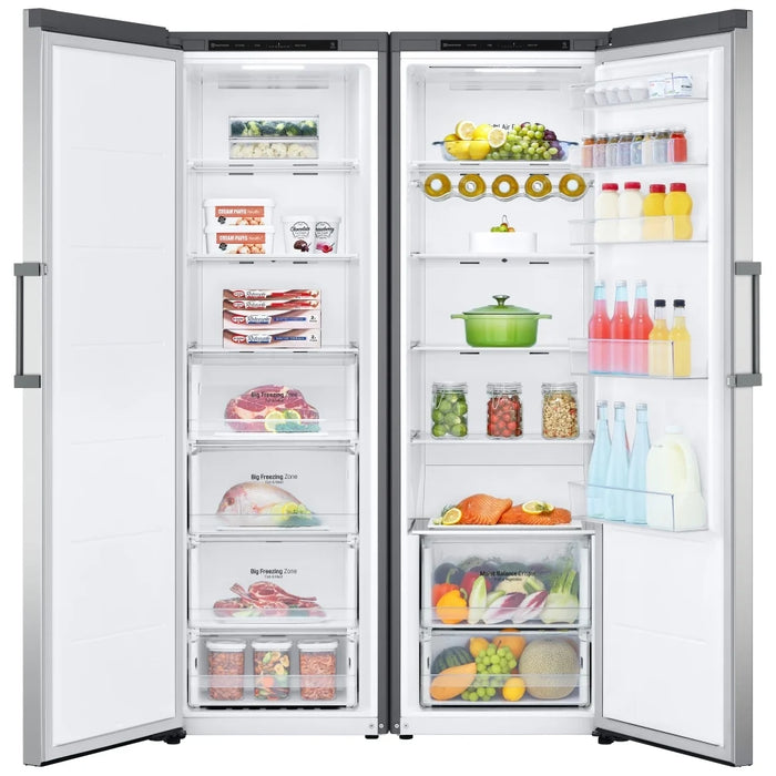LG LRONC1404V All Column Refrigerator, 24 inch Width, 14 cu. ft. Capacity, ENERGY STAR Certified, Counter Depth, Platinum Silver colour, DoorCooling+, Multi-Air Flow
