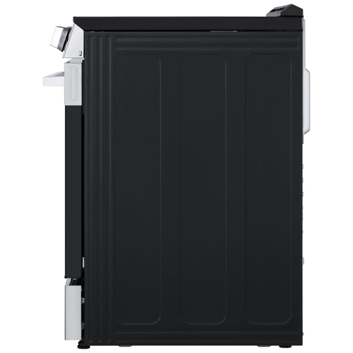 LG LSEL6331XE Electric Range, 6.3 cu. ft. Capacity, 30 inch Exterior Width, 5 Burners, Storage Drawer, Steam & Self Clean, 3,200 W Highest Element, Stainless Steel colour
