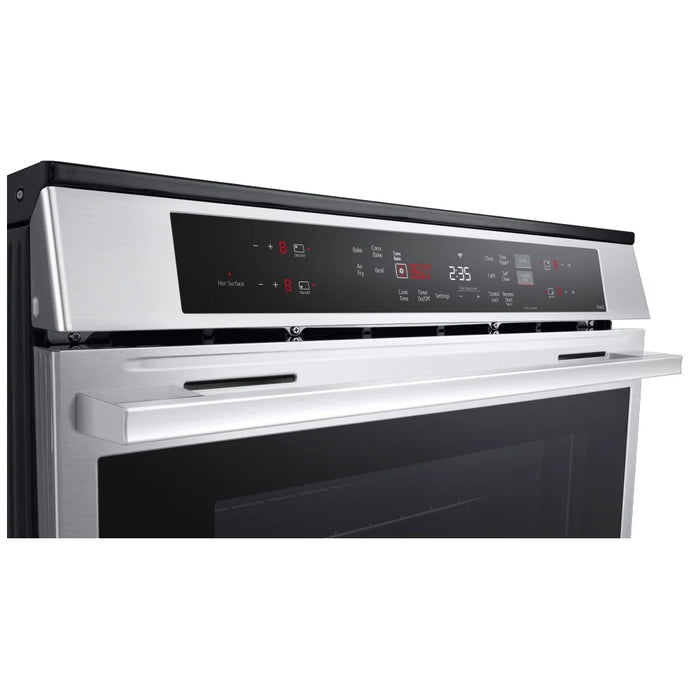 LG  Induction Range, 6.3 cu. ft. Capacity, 30 inch Exterior Width, True Convection, 4 Burners, Storage Drawer, Air Fry, Steam & Self Clean, 3,900 W Highest Element, Stainless Steel colour