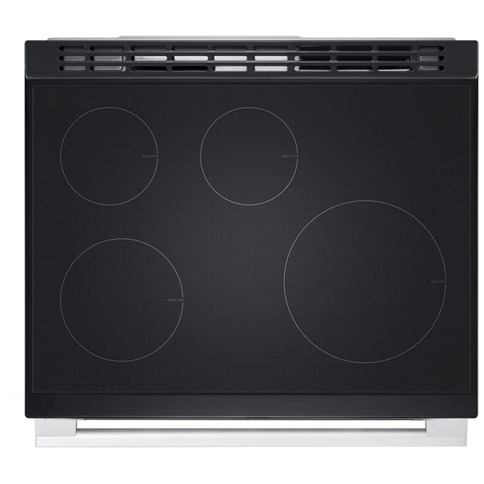 LG  Induction Range, 6.3 cu. ft. Capacity, 30 inch Exterior Width, True Convection, 4 Burners, Storage Drawer, Air Fry, Steam & Self Clean, 3,900 W Highest Element, Stainless Steel colour