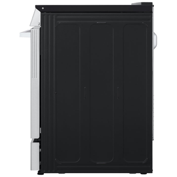 LG  Induction Range, 6.3 cu. ft. Capacity, 30 inch Exterior Width, True Convection, 4 Burners, Storage Drawer, Air Fry, Steam & Self Clean, 3,900 W Highest Element, Stainless Steel colour