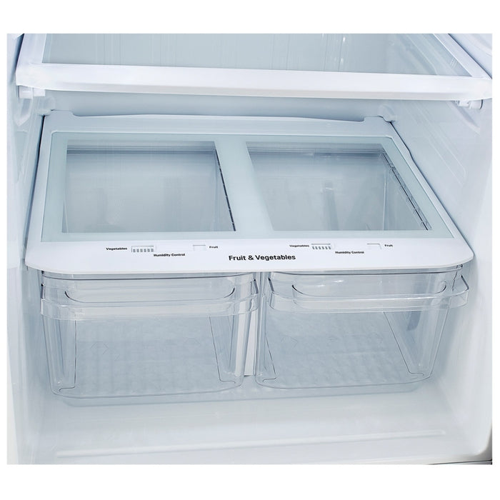 LG LTCS20020W Top Freezer Refrigerator, 30 inch Width, 20 cu. ft. Capacity, Optional Ice Maker (Special Order), ENERGY STAR Certified, White colour, LoDecibel™ Quiet , Multi-Air Flow™