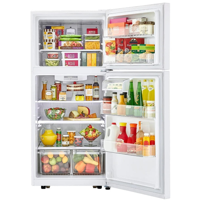 LG LTCS20020W Top Freezer Refrigerator, 30 inch Width, 20 cu. ft. Capacity, Optional Ice Maker (Special Order), ENERGY STAR Certified, White colour, LoDecibel™ Quiet , Multi-Air Flow™