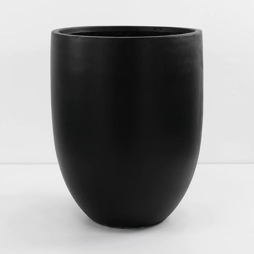 Landon Black Large Planter, 20.1 inches - MA0001L-BLACK: A sleek and modern black planter measuring 20.1 inches in size.