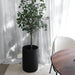 Image of Barron Black Large Planter measuring 19.7 inches.