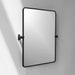 Black Rectangle Pivot Mirror 8808-BLACK - Stylish and modern black-framed rectangular mirror with pivot functionality.