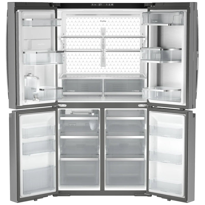 GE Profile PAD28BYTFS Bottom Freezer French Door Refrigerator, 36 inch Width, ENERGY STAR Certified, 28 cu. ft. Capacity, Water Dispenser (Interior), Ice Dispenser (Freezer Located), Stainless Steel colour