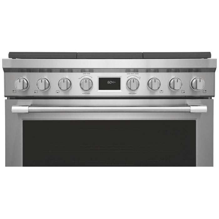 Frigidaire Professional PCFD3670AF Dual Fuel Range, 36 inch Exterior Width, Convection, 6 Burners, 4.4 cu. ft. Capacity, 1 Ovens, Stainless Steel colour Temperature Probe, Telescopic Gliding Extension Rack, Illuminated Knobs, Soft Close Door, True European Convection
