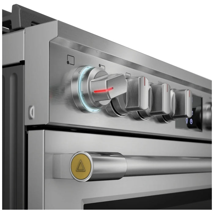 Frigidaire Professional PCFG3080AF Gas Range, 30 inch Exterior Width, Self Clean, Convection, 6 Burners, 6.0 cu. ft. Capacity, Air Fry, 1 Ovens, Stainless Steel colour Air Sous Vide, Telescopic Gliding Extension Rack, Temperature Probe, Griddle, True European Convection
