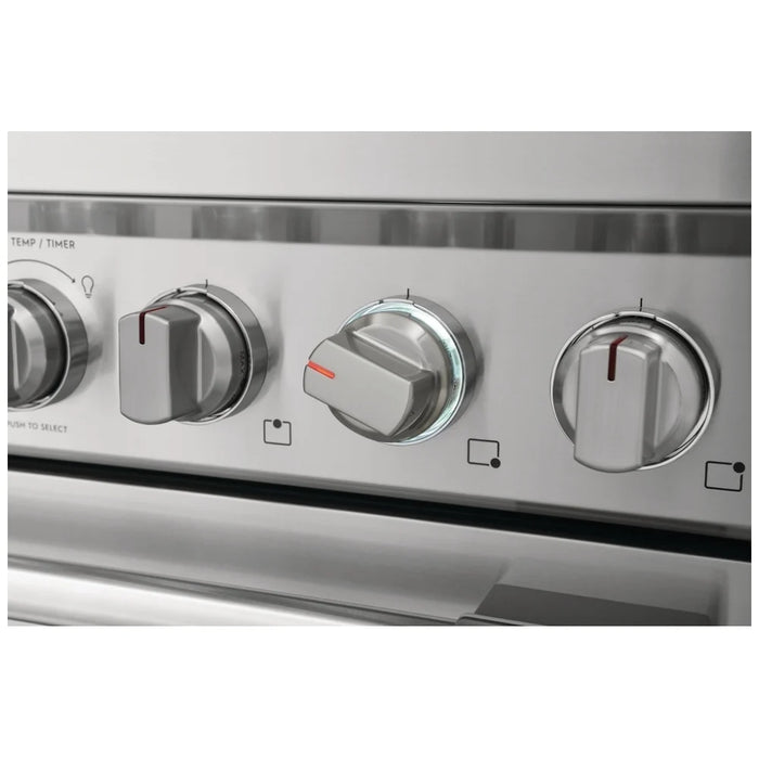 Frigidaire Professional PCFG3670AF Gas Range, 36 inch Exterior Width, Self Clean, Convection, 6 Burners, 4.4 cu. ft. Capacity, 1 Ovens, Stainless Steel colour True European Convection, Soft Close Door, Telescopic Gliding Extension Rack, Temperature Probe