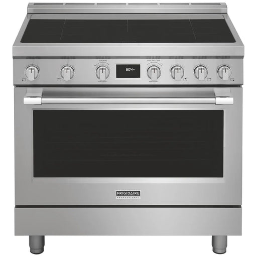 Frigidaire Professional PCFI3670AF Induction Range, 36 inch Exterior Width, Convection, 5 Burners, 4.4 cu. ft. Capacity, 1 Ovens, Stainless Steel colour Soft Close Door, Telescopic Gliding Extension Rack, Temperature Probe