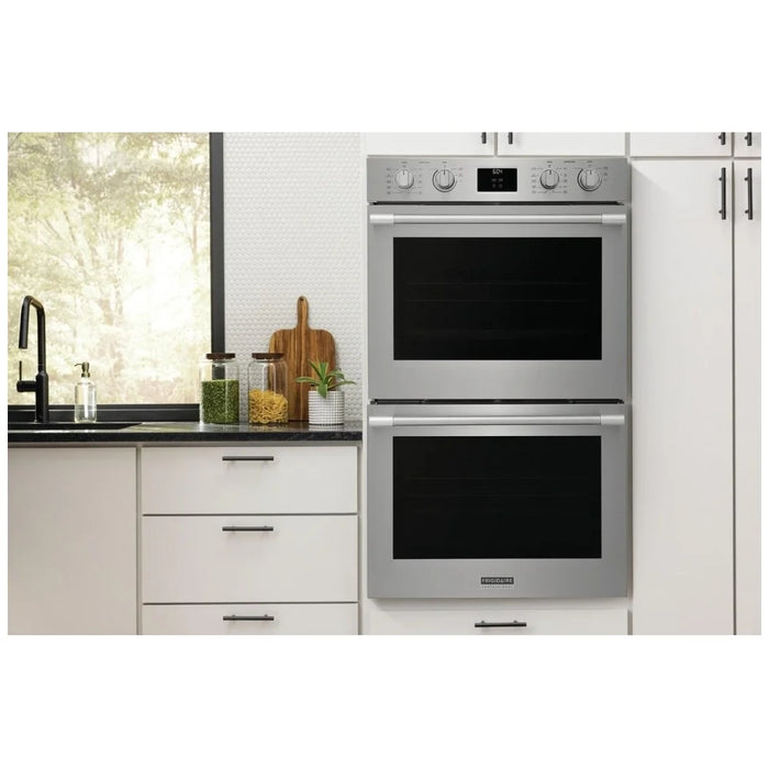 Frigidaire Professional PCWD3080AF Double Wall Oven, 30 inch Exterior Width, Both Ovens Convection, Self Clean, 5.3 cu. ft. Capacity, Temperature Probe, Stainless Steel